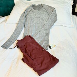 Lululemon athletica Dance Studio Pant, unlined, Color: Cassis, Size 4.